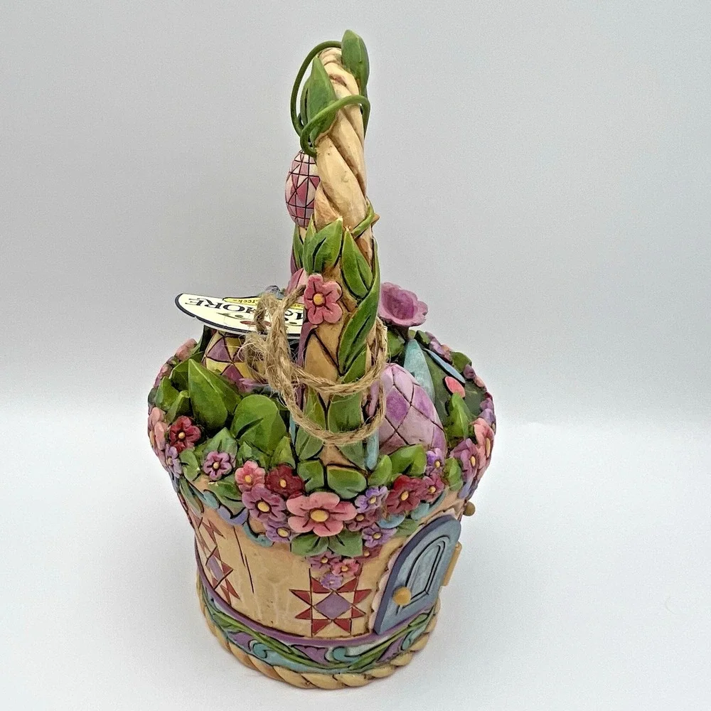 Jim Shore Heartwood Creek Be Open to Miracles Easter Basket with Ornaments
